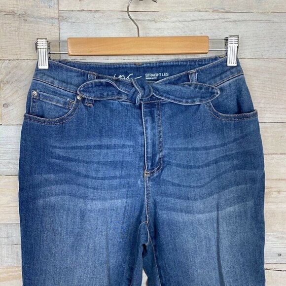 INC Womens Straight Leg Jeans Blue Regular Fit 0 - Picture 2 of 7